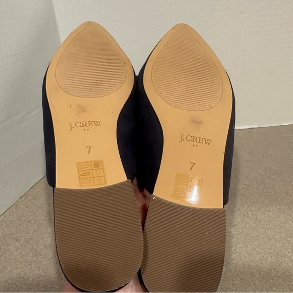 J. Crew Factory Size 7 Elegant Black/Navy Bow Mules Slides NWOT - Picture 8 of 8